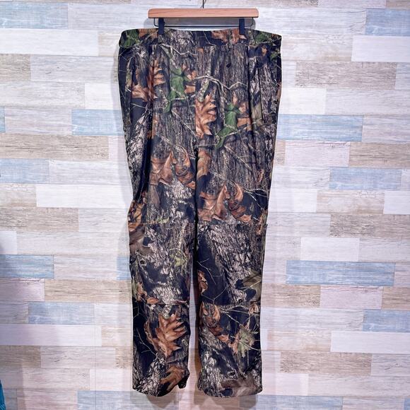 Cabelas Mossy Oak Break Up Suede Hunting Pants Brown Camo Waterproof Mens 3XLT - Picture 1 of 6